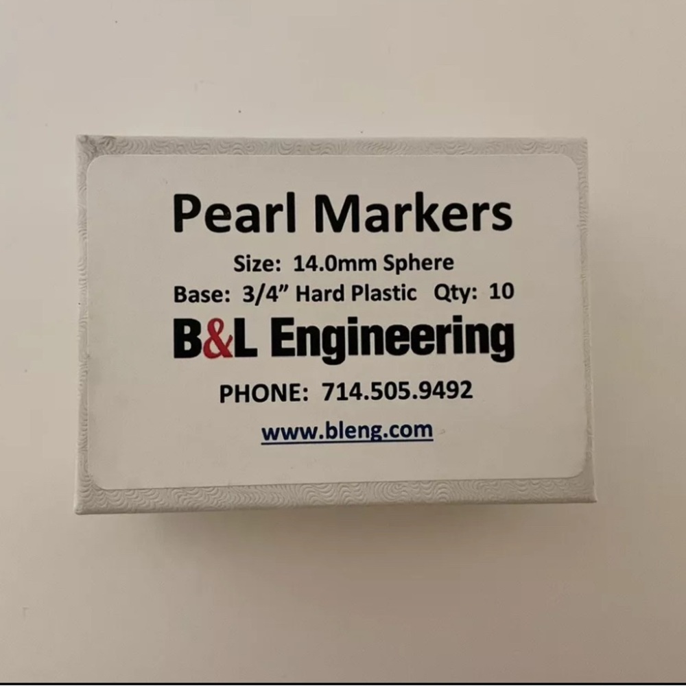 B&L Engineering Motion Capture Pearl Markers, 14.0mm Reflective Markers, 10 Pcs.
